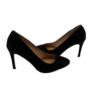 Ann Taylor Loft Black Suede Heels Size 5 1/2